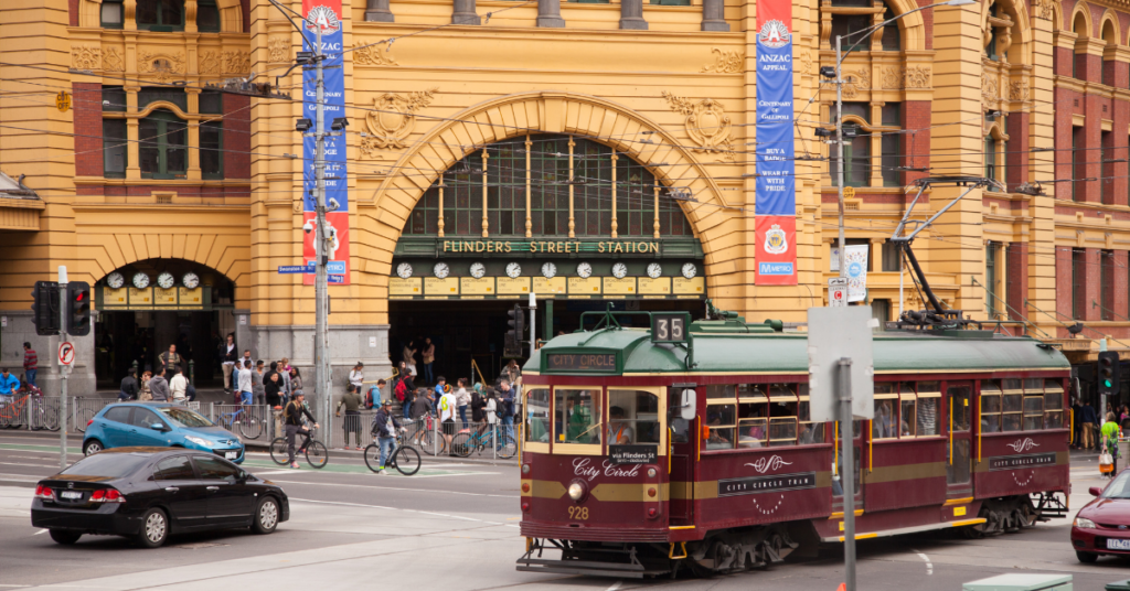 The iconic Flinders Street Station in Melbourne's CBD.